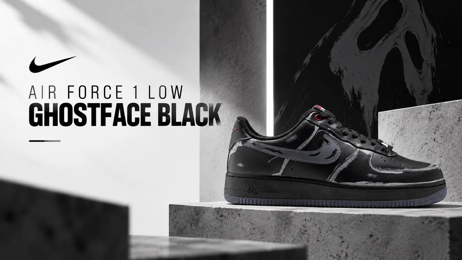 Nike Air Force 1 Low "Ghostface Black": the Scream-inspired shoe goes dark. One drop has already sold out