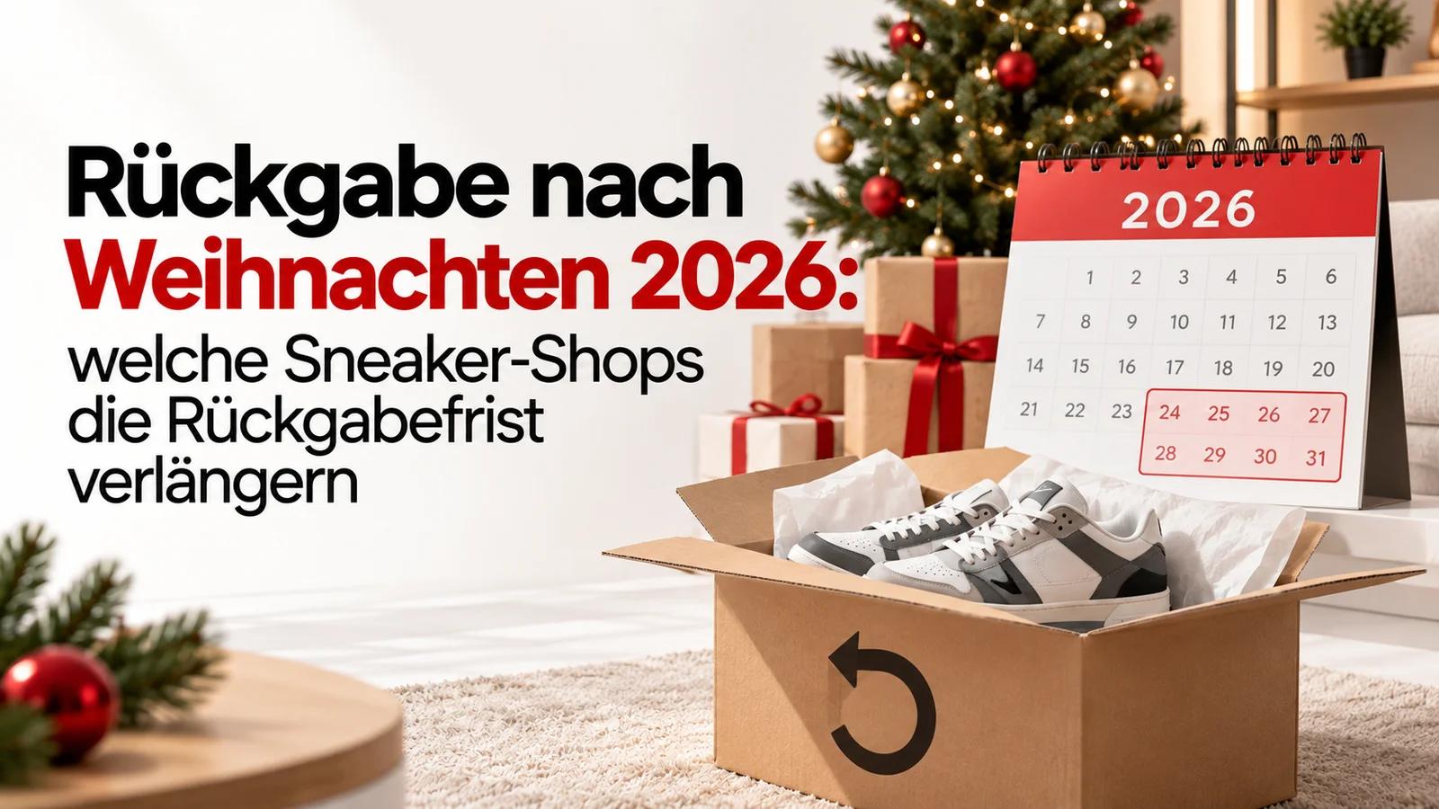 Rückgabe nach Weihnachten 2026: welche Sneaker-Shops die Rückgabefrist verlängern