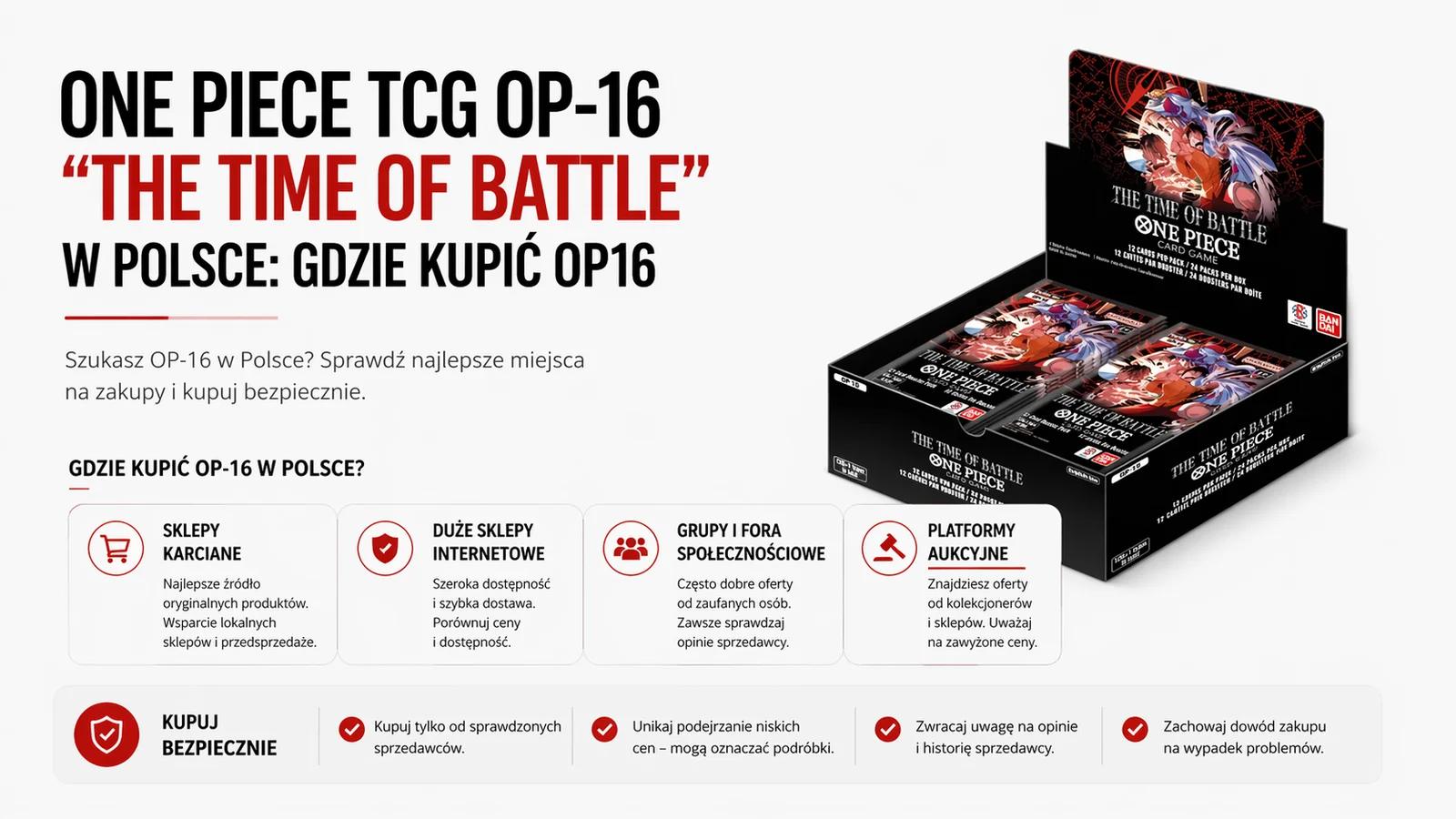 One Piece TCG OP-16 "The Time of Battle" w Polsce: Gdzie kupić OP16