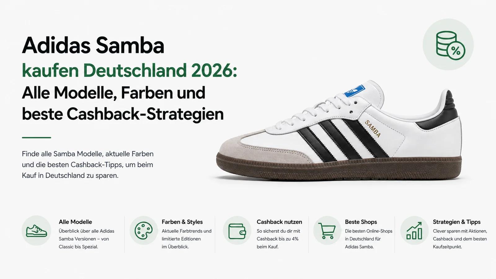 Adidas Samba kaufen Deutschland 2026: Alle Modelle und Cashback-Strategien