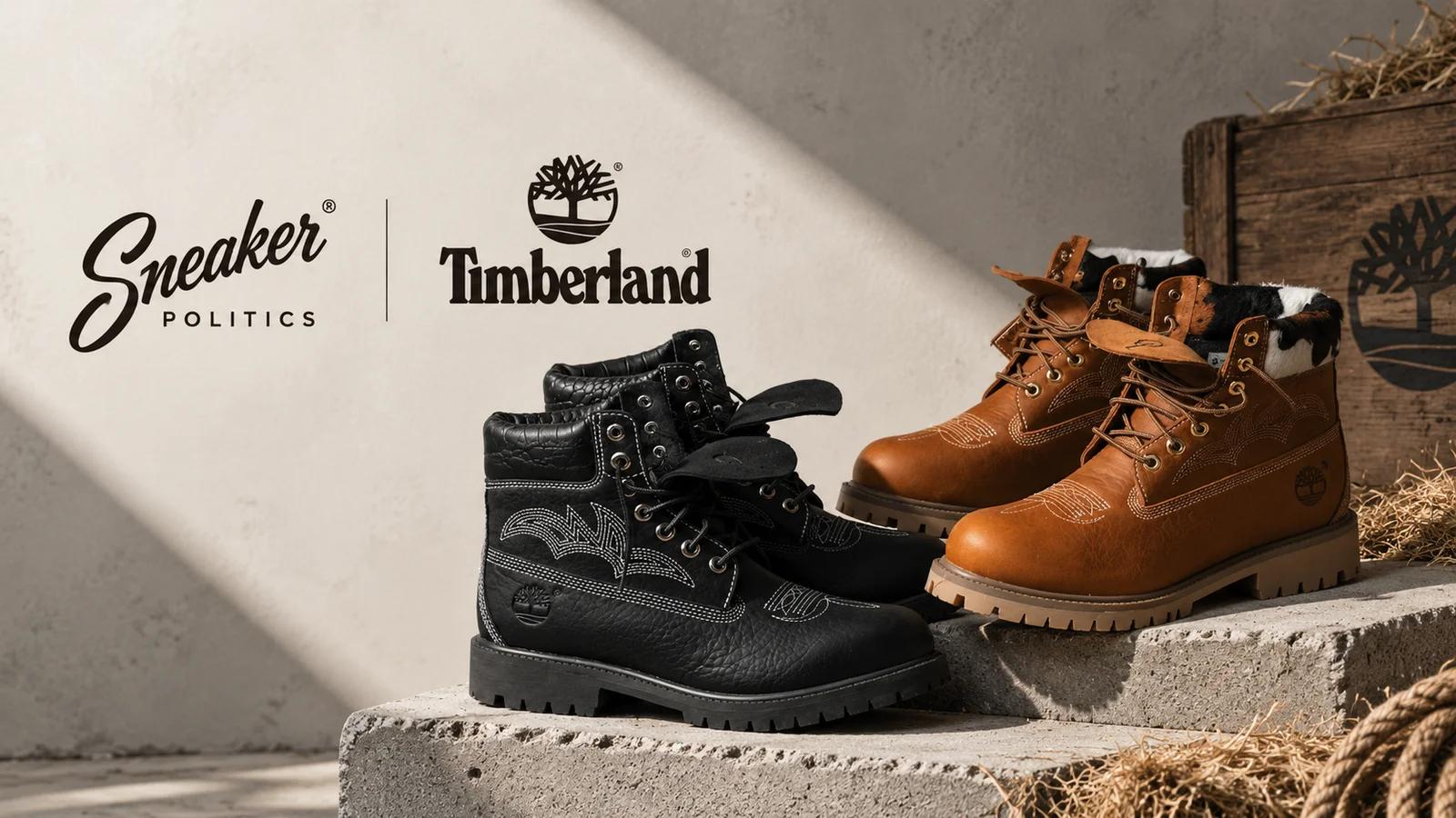 Sneaker Politics x Timberland: deux boots 6 pouces vues par le prisme western. Sortie le 24 septembre