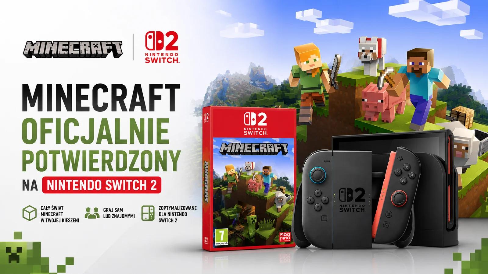 Minecraft na Nintendo Switch 2: premiera 27 października, Vibrant Visuals domyślnie