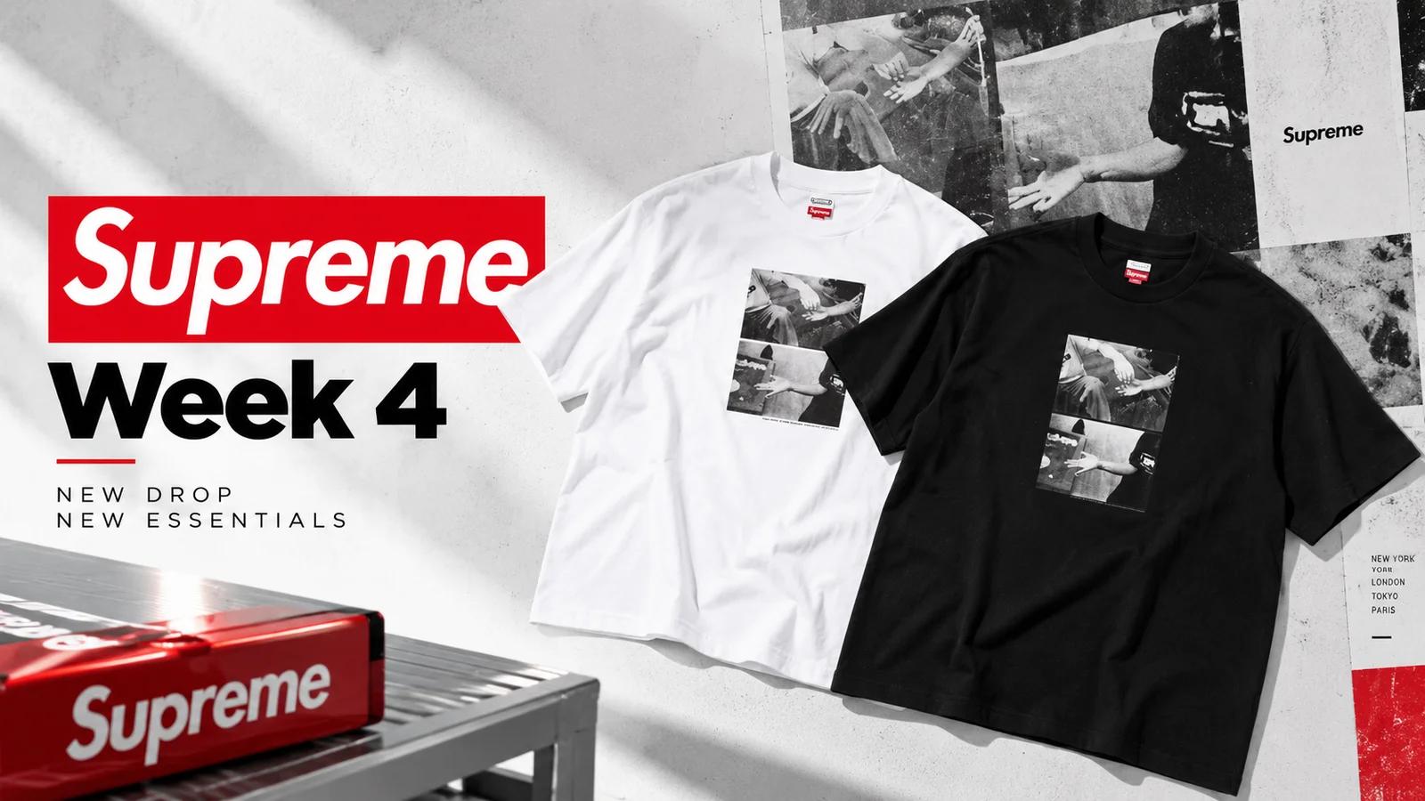 Supreme Week 4: an A.PRESSE collaboration and a $4,498 piece. Dropping Thursday at 16:00