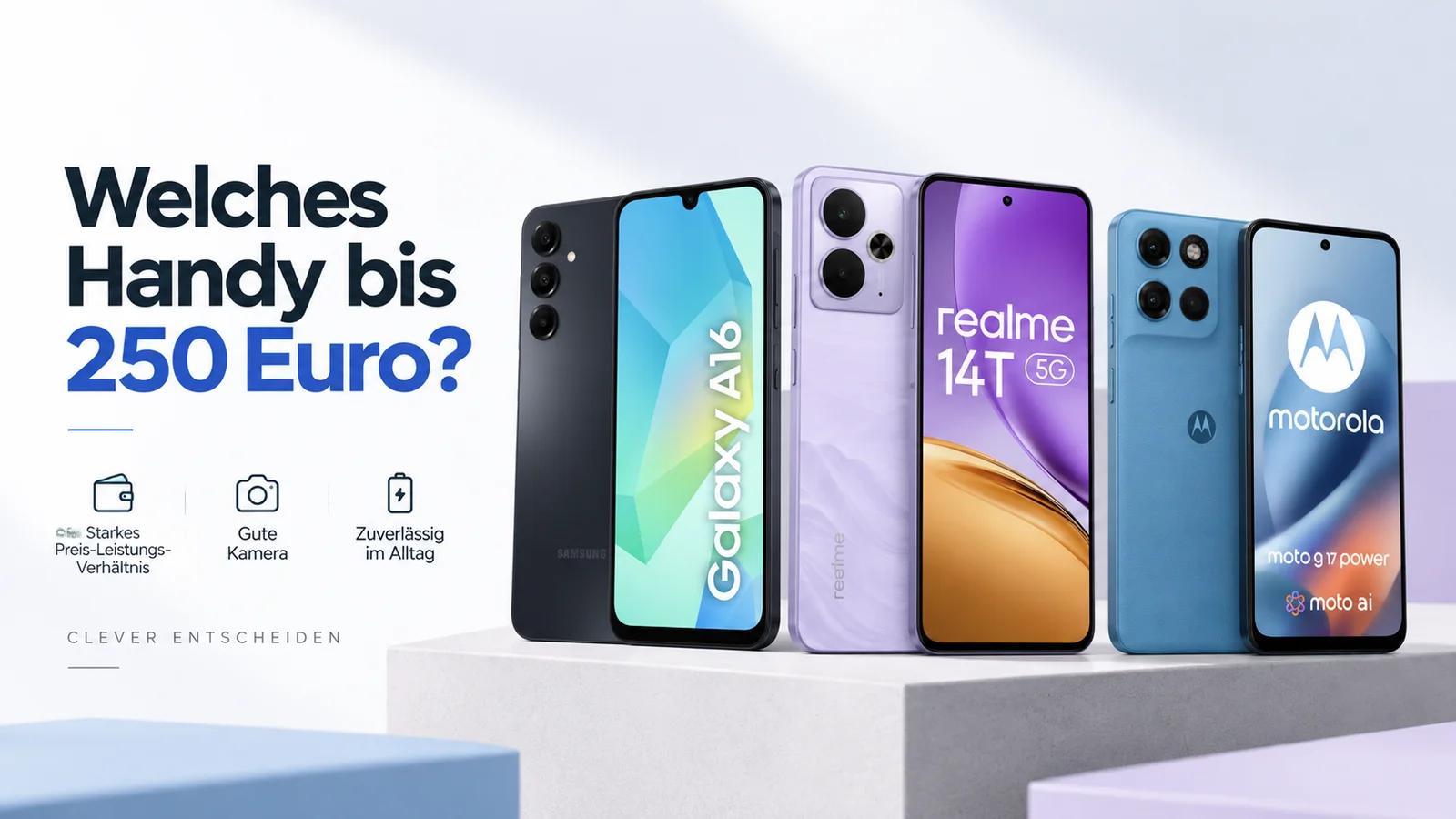 Welches Smartphone bis 250 Euro? Ranking für September 2026