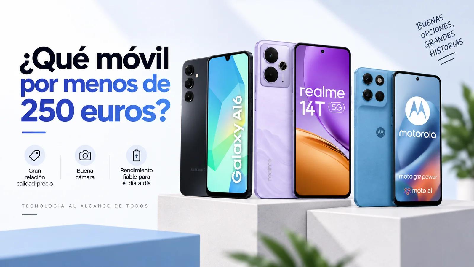 ¿Qué móvil elegir por menos de 250 euros? Ranking de septiembre de 2026