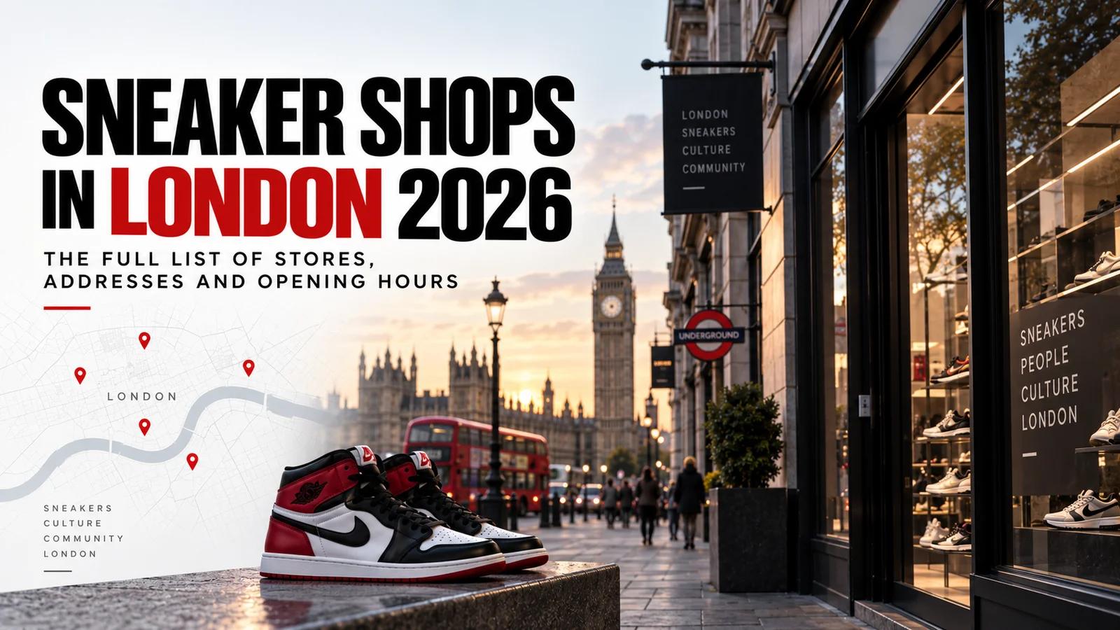 Sneaker shops in London 2026: the full list of stores, addresses and opening hours