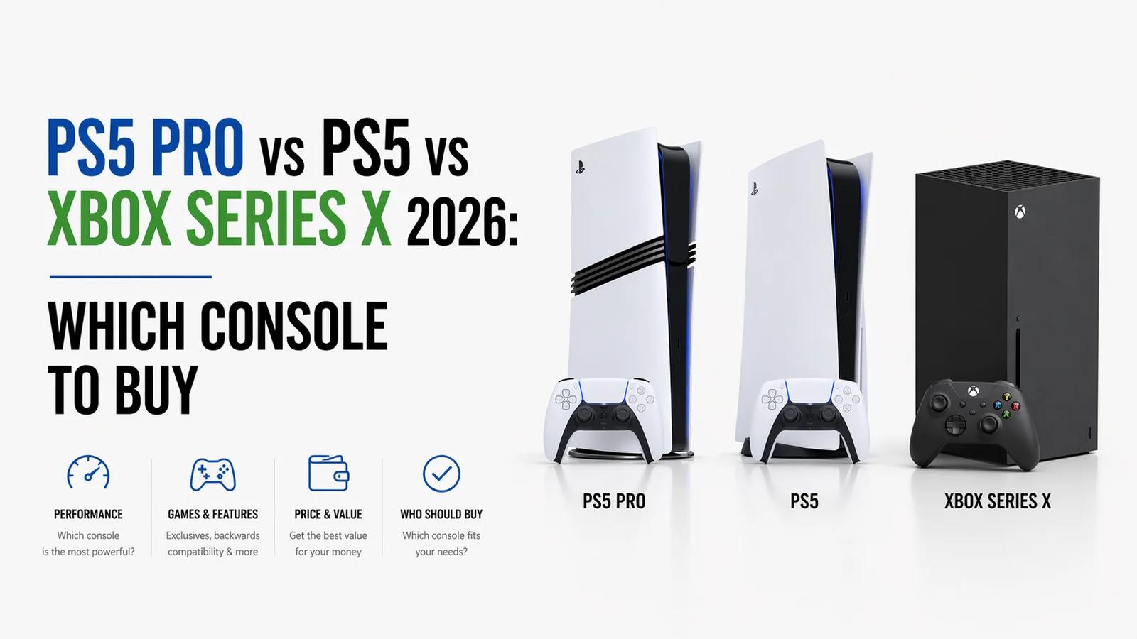 PS5 Pro vs PS5 vs Xbox Series X 2026: Which Console to Buy