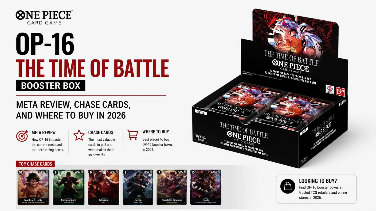 One Piece TCG OP-16 "The Time of Battle" Booster Box: Meta Review, Chase Cards, and Where to Buy in 2026