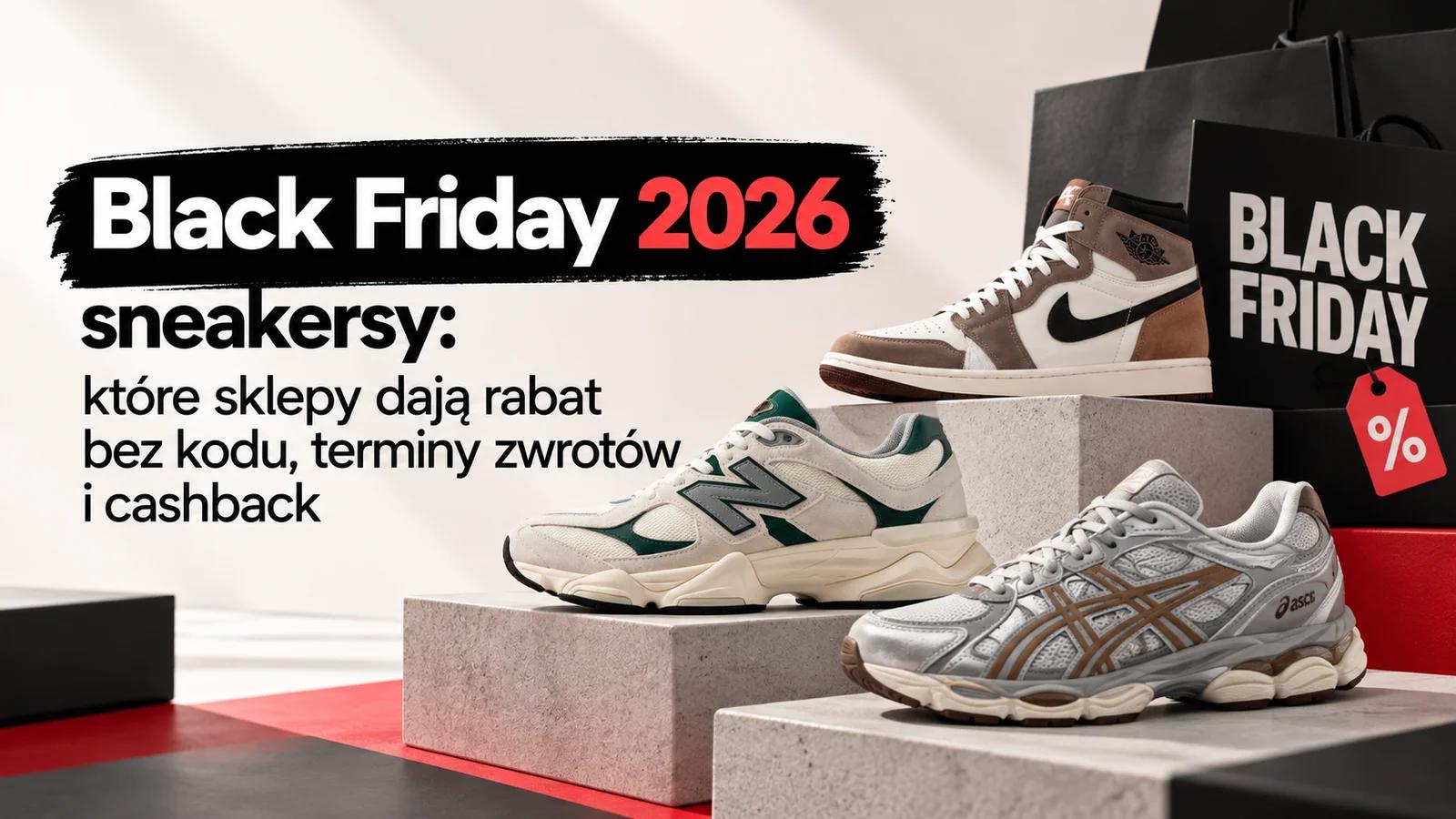 Black Friday 2026 sneakersy: które sklepy dają rabat bez kodu, terminy zwrotów i cashback