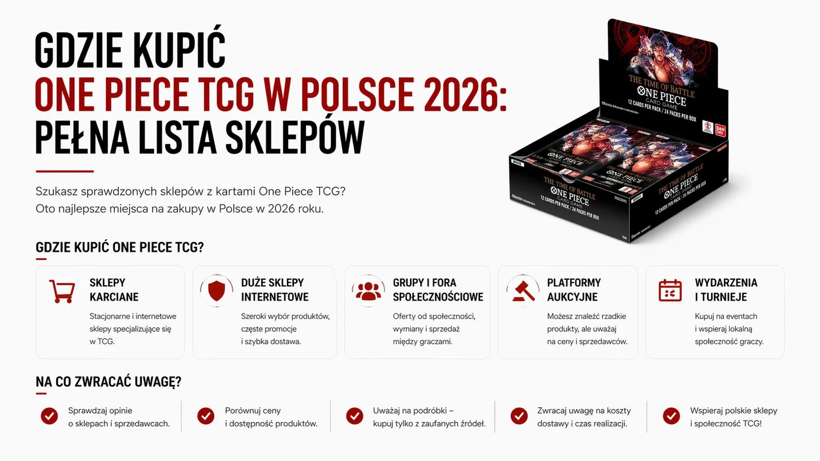 Gdzie kupić One Piece TCG w Polsce 2026: Pełna lista sklepów