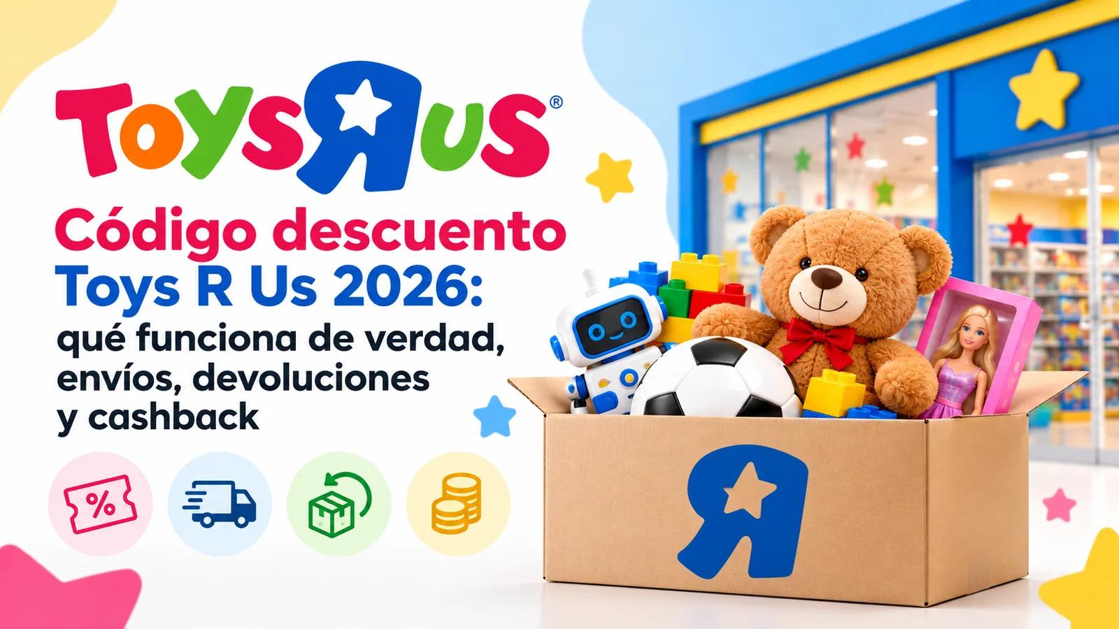 Código descuento Toys R Us 2026: qué funciona de verdad, envíos, devoluciones y cashback