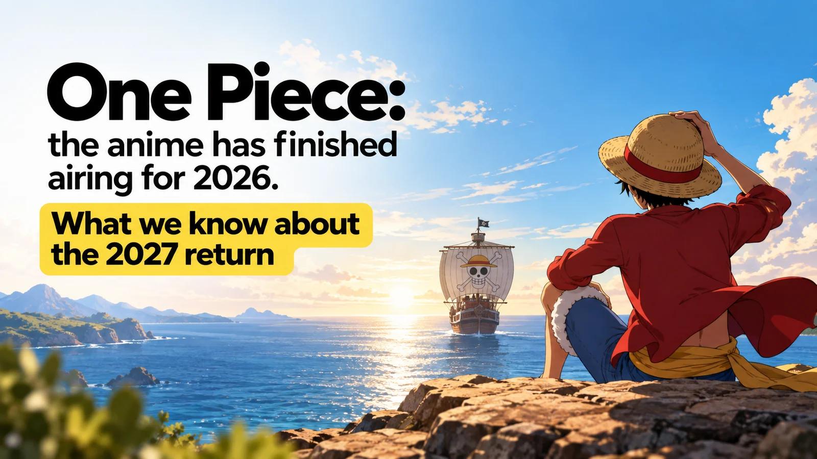 One Piece: the anime has finished airing for 2026. What we know about the 2027 return