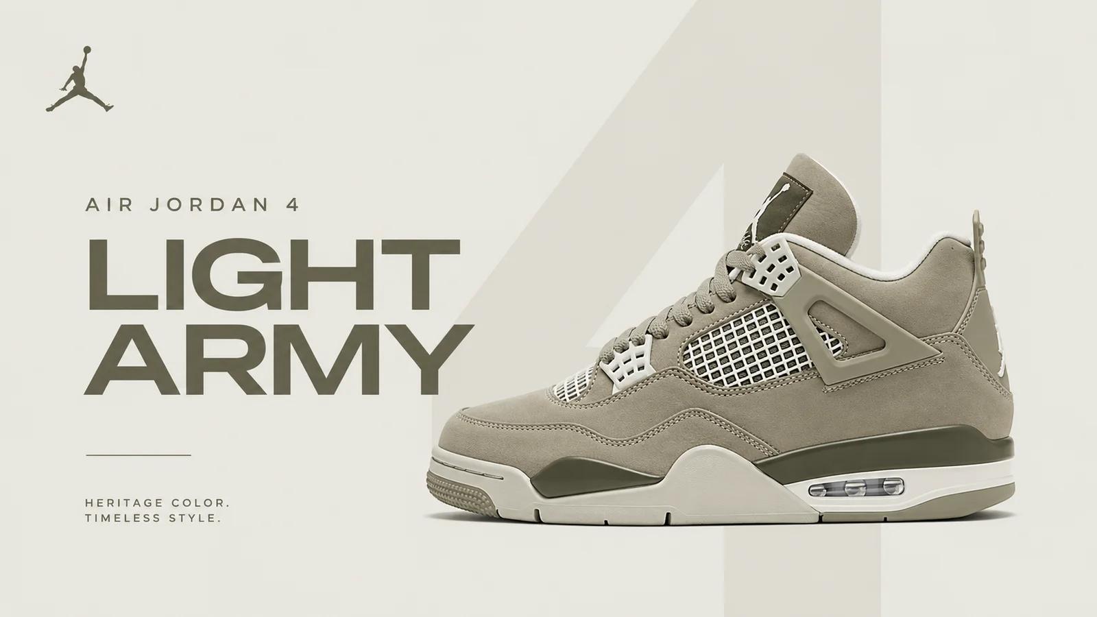 Air Jordan 4 „Light Army" tylko dla Europy: kod JA5911-320 i premiera w oknie Holiday 2026