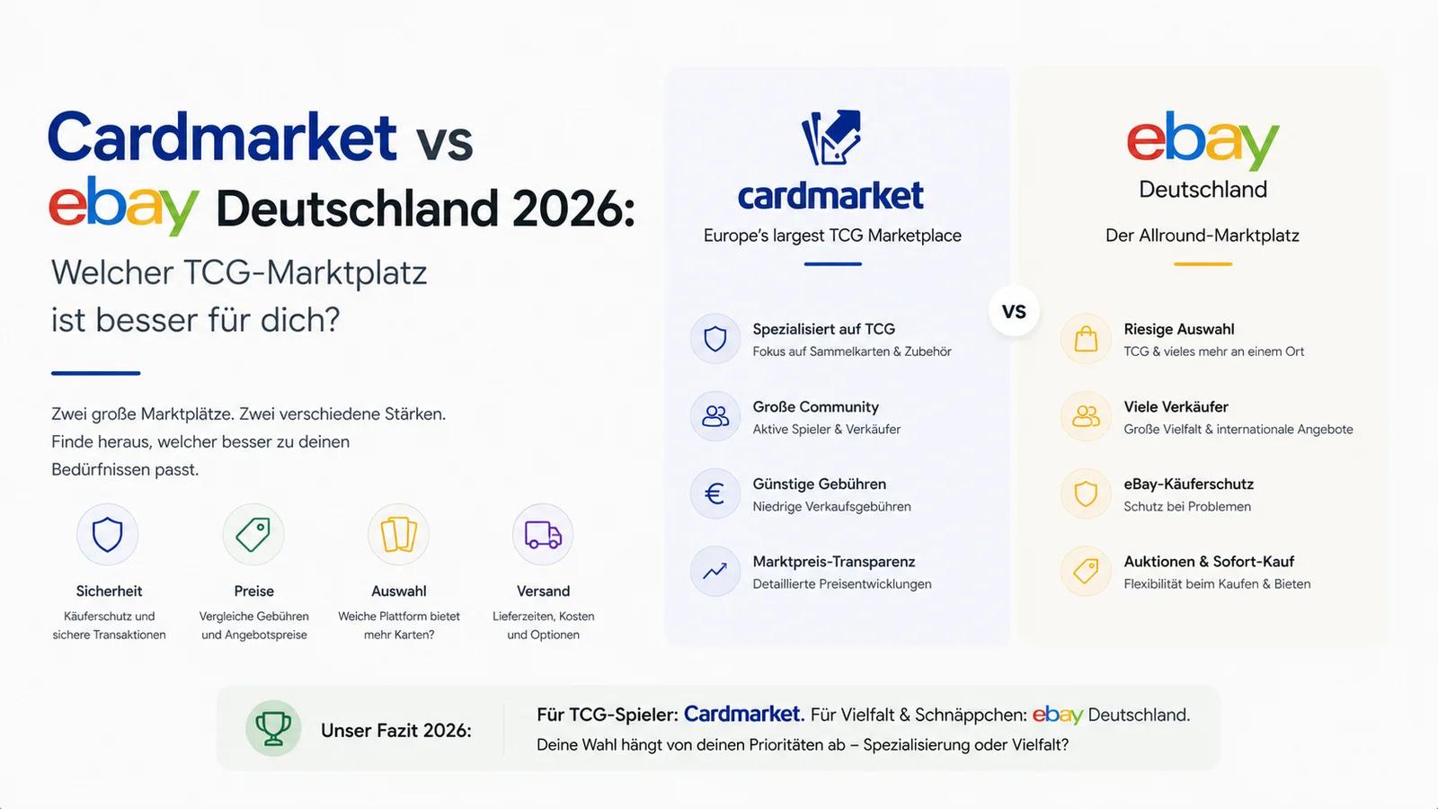 Cardmarket vs eBay Deutschland 2026: Welcher TCG-Marktplatz ist besser für dich?