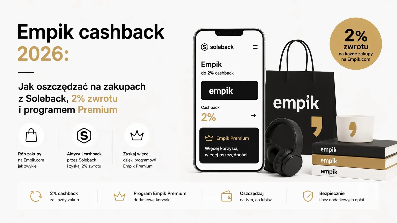Empik cashback 2026: Jak oszczedzac na zakupach z Soleback 2 procent zwrotu i programem Premium