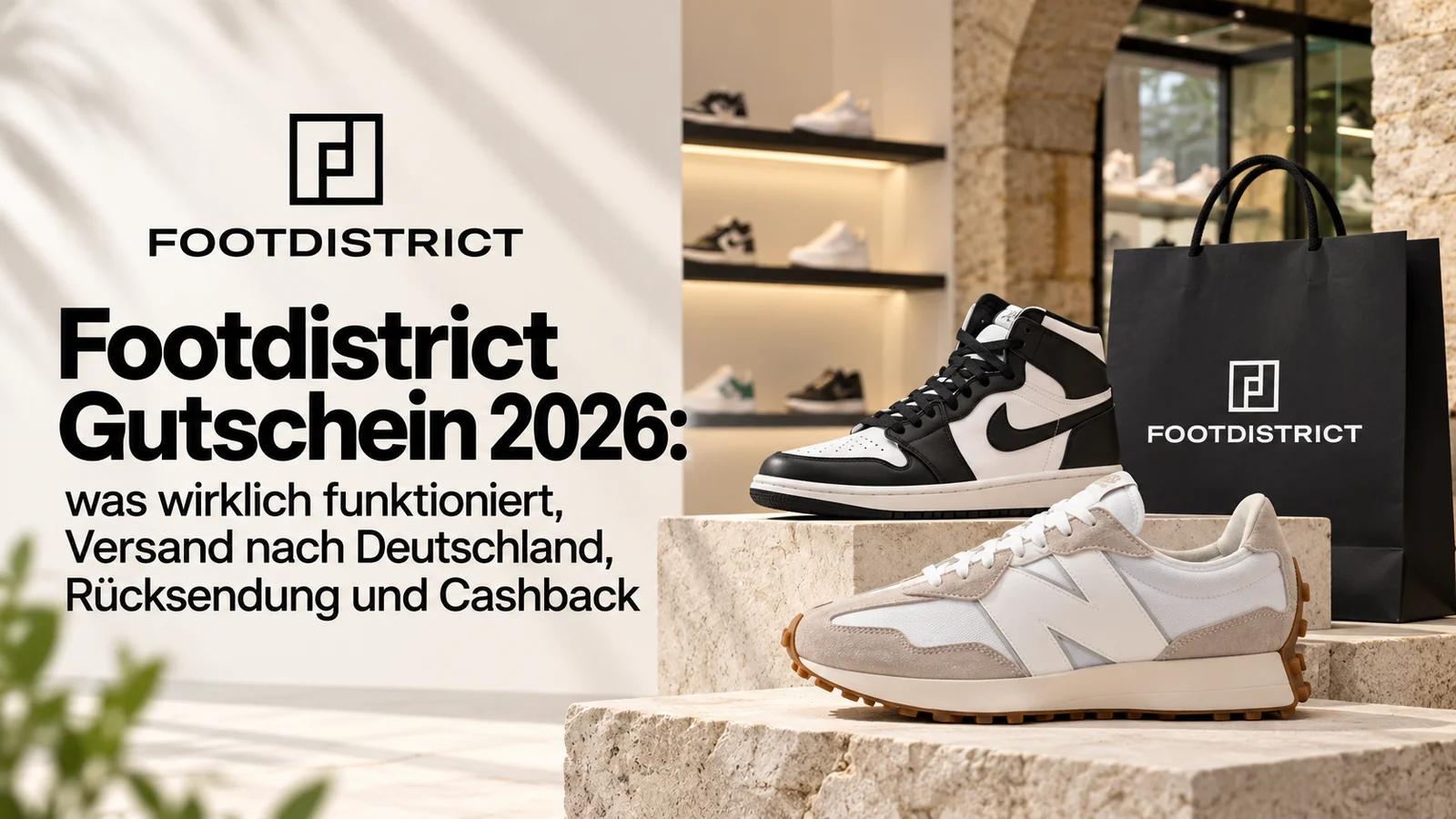 Footdistrict Gutschein 2026: was wirklich funktioniert, Versand nach Deutschland, Rücksendung und Cashback