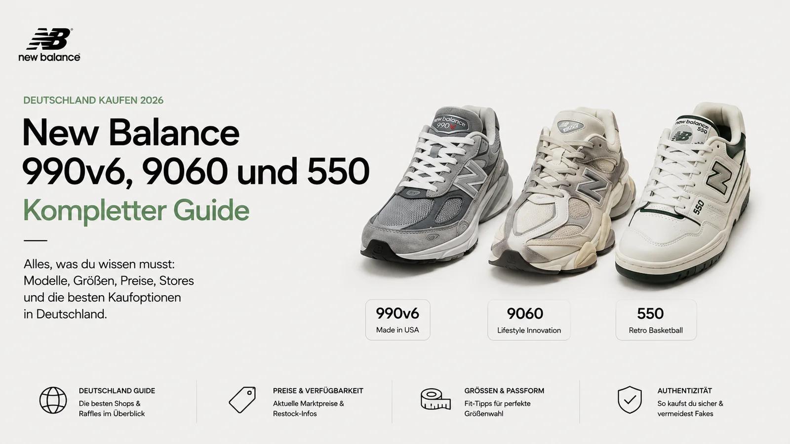 New Balance 990v6, 9060 und 550 Deutschland kaufen 2026: Kompletter Guide