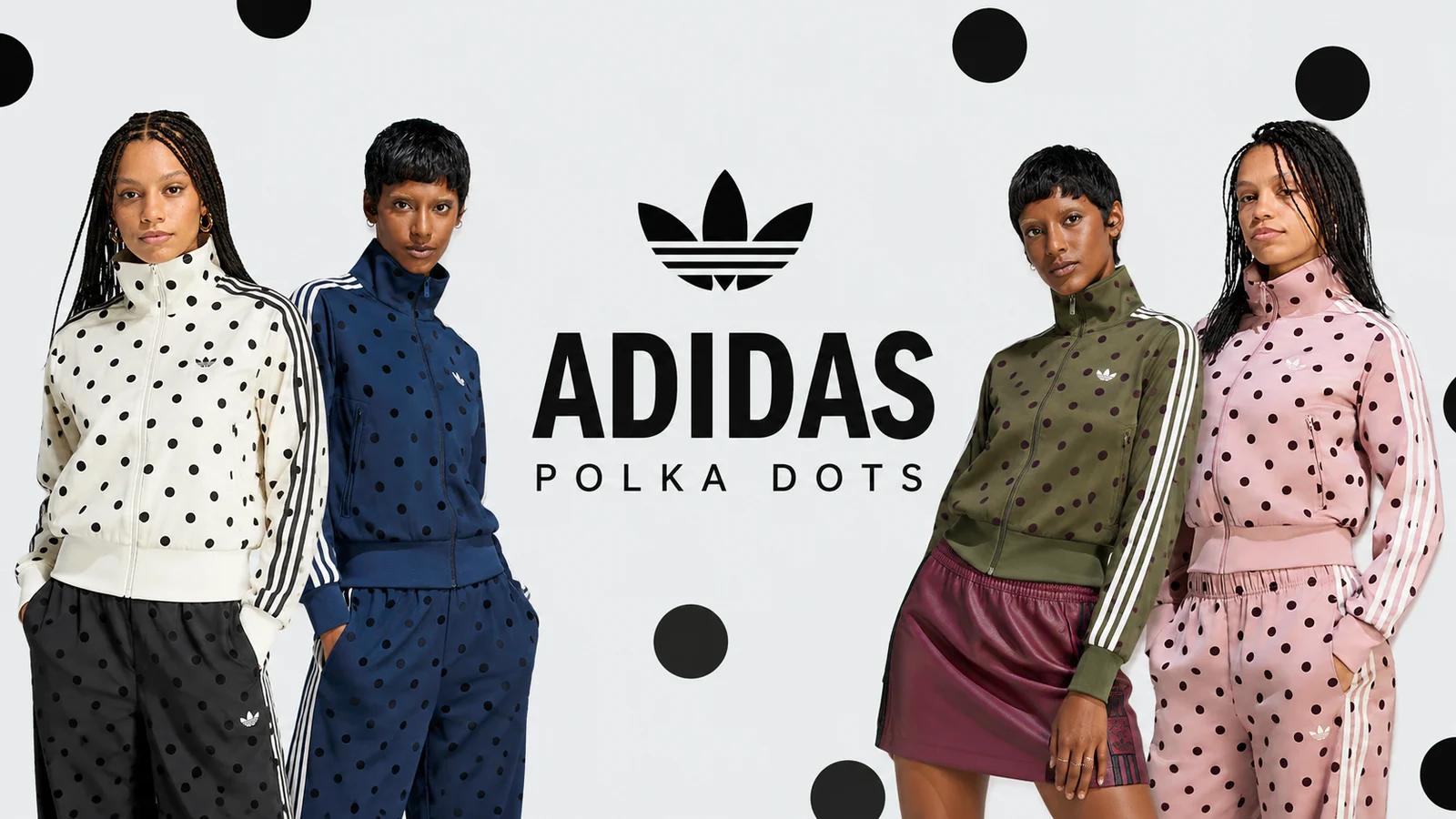 adidas Satin Polka Dots torna in offerta: felpa, pantaloni larghi e sei colorazioni