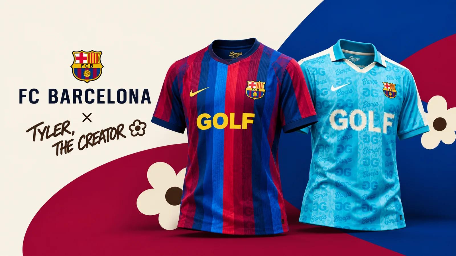 FC Barcelona x GOLF WANG: Tyler, The Creator's El Clásico shirt. UK prices, limit and where to buy