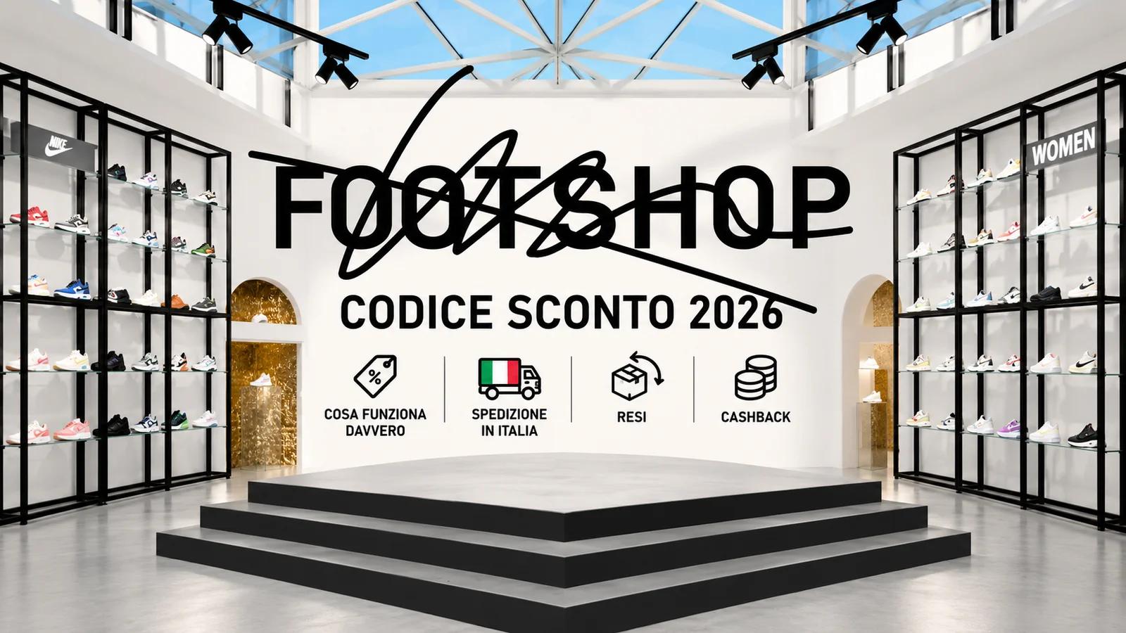 Codice sconto Footshop 2026: cosa funziona davvero, spedizione in Italia, resi e cashback