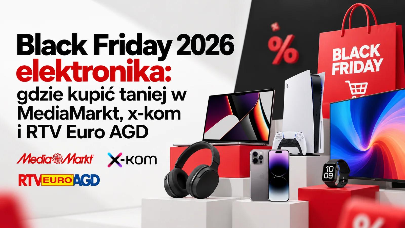 Black Friday 2026 elektronika: gdzie kupić taniej w MediaMarkt, x-kom i RTV Euro AGD