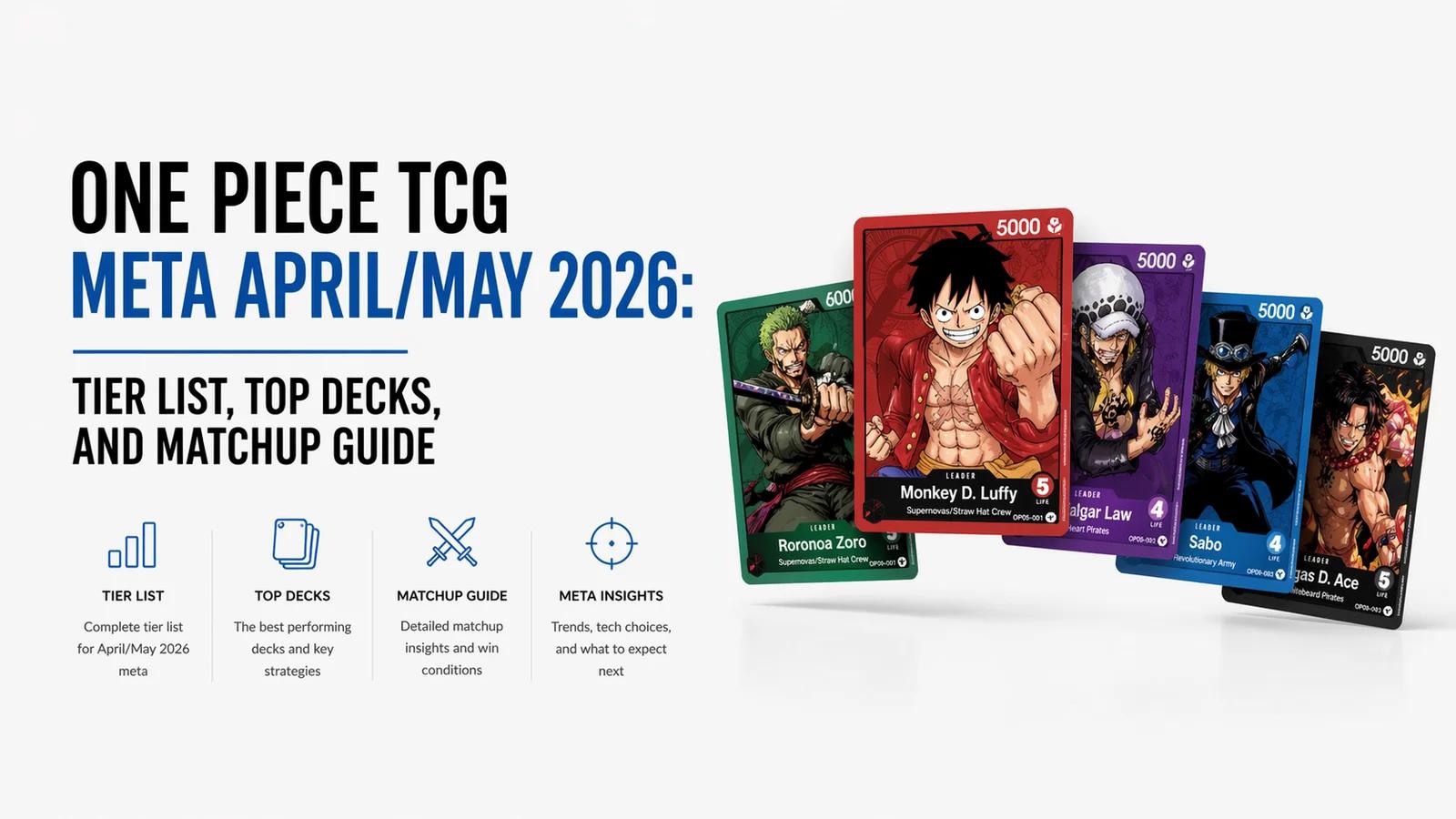 One Piece TCG Meta April/May 2026: Tier List, Top Decks, and Matchup Guide