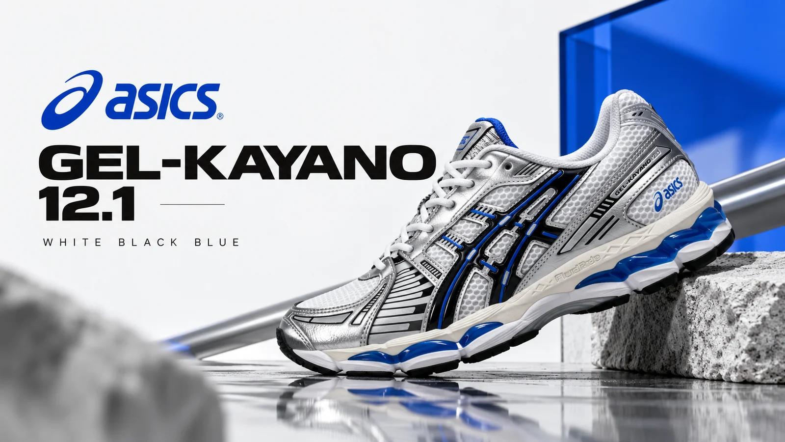 ASICS GEL-KAYANO 12.1 White Black Blue (1203A759-107): premiera 1 października 2026
