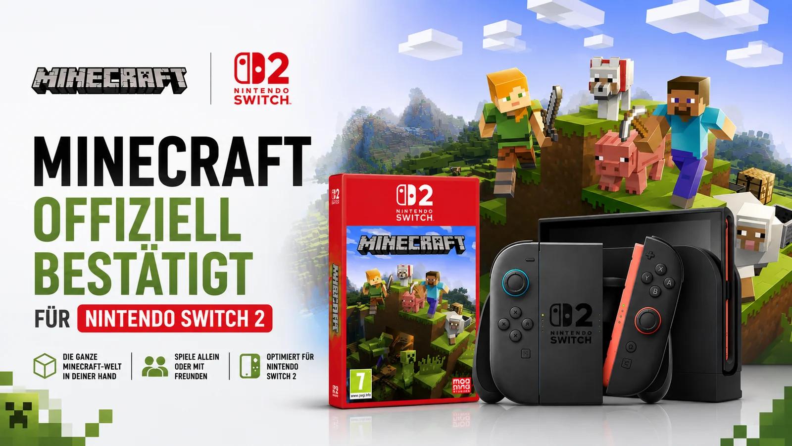 Minecraft für Nintendo Switch 2: Release am 27. Oktober mit Vibrant Visuals