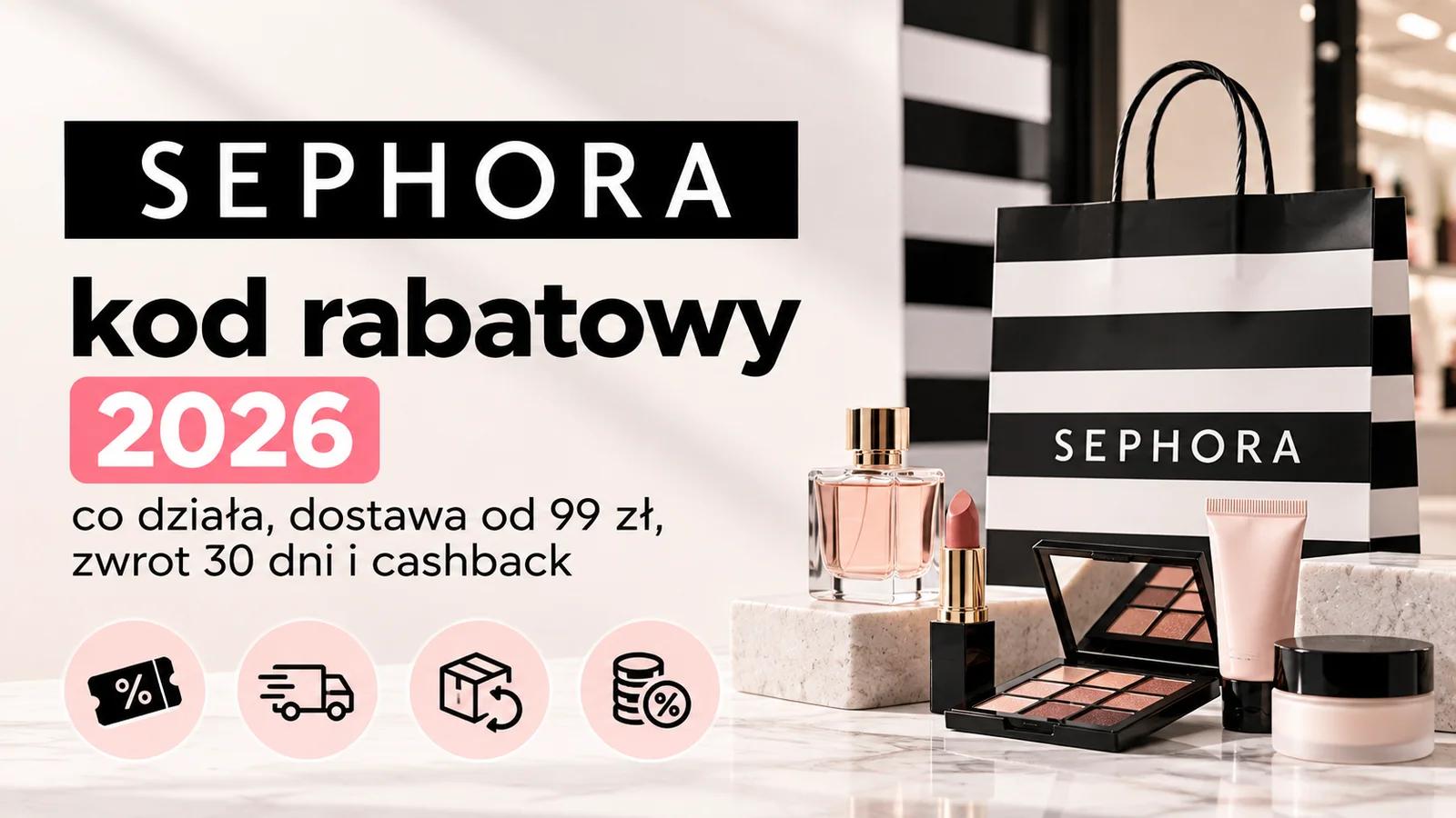 Sephora kod rabatowy 2026: co działa, dostawa od 99 zł, zwrot 30 dni i cashback