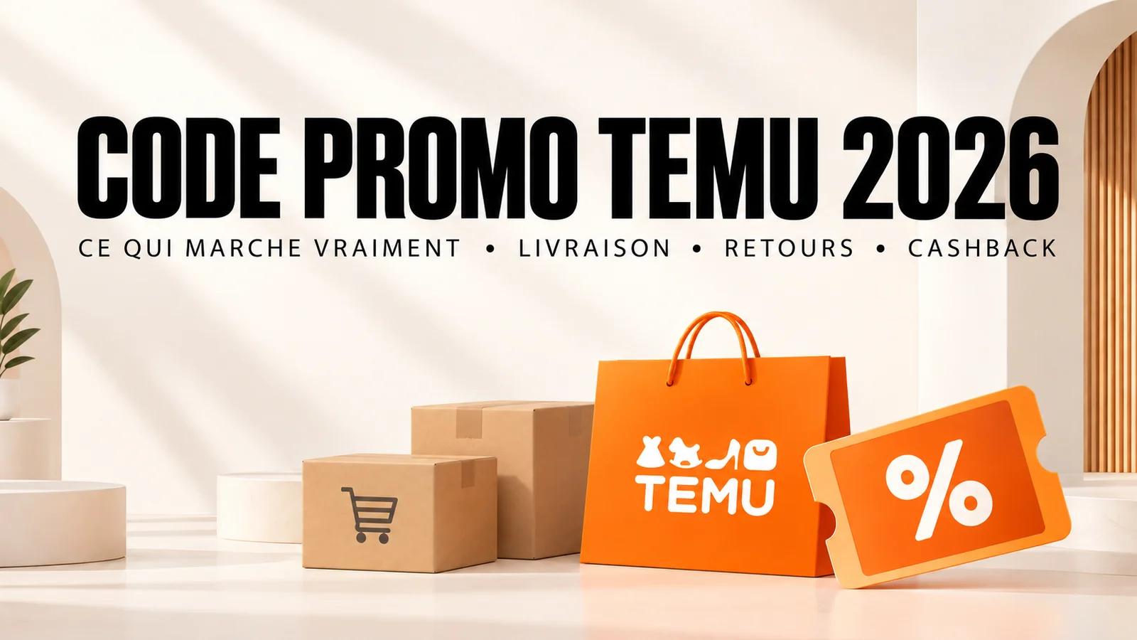 Code promo Temu 2026 : ce qui marche vraiment, livraison, retours et cashback