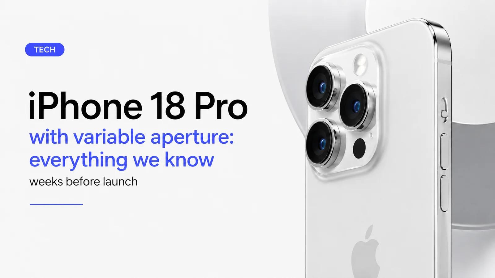 iPhone 18 Pro variable aperture: what we know weeks out from launch