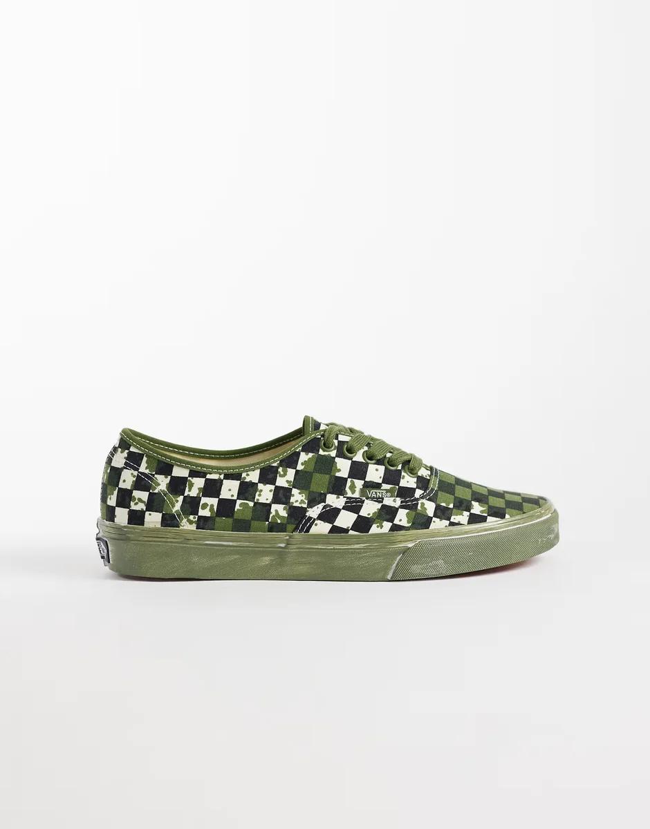 Vans Authentic Sneakers in Green Check