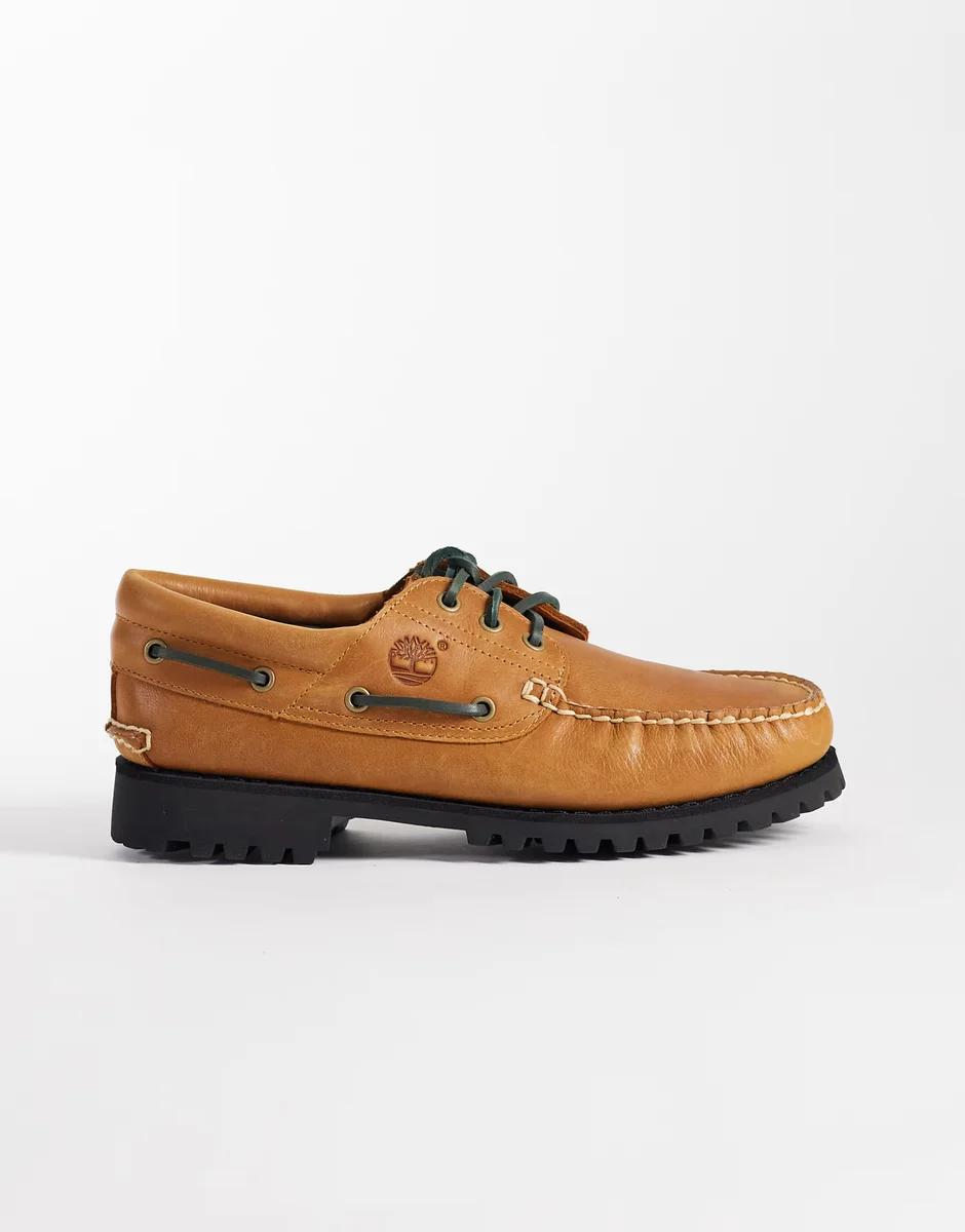 Timberland 3-Eye Wheat Nubuck Boat Shoes