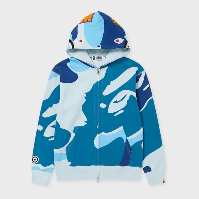 A BATHING APE Mega ABC Camo Double Shark Full Zip Hoodie