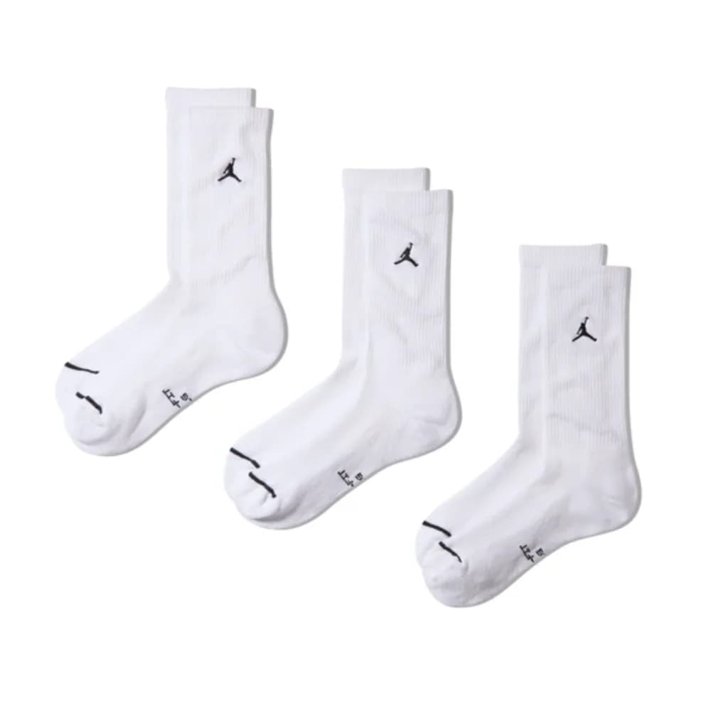 Jordan Everyday Crew Socks — 3-Pack, White