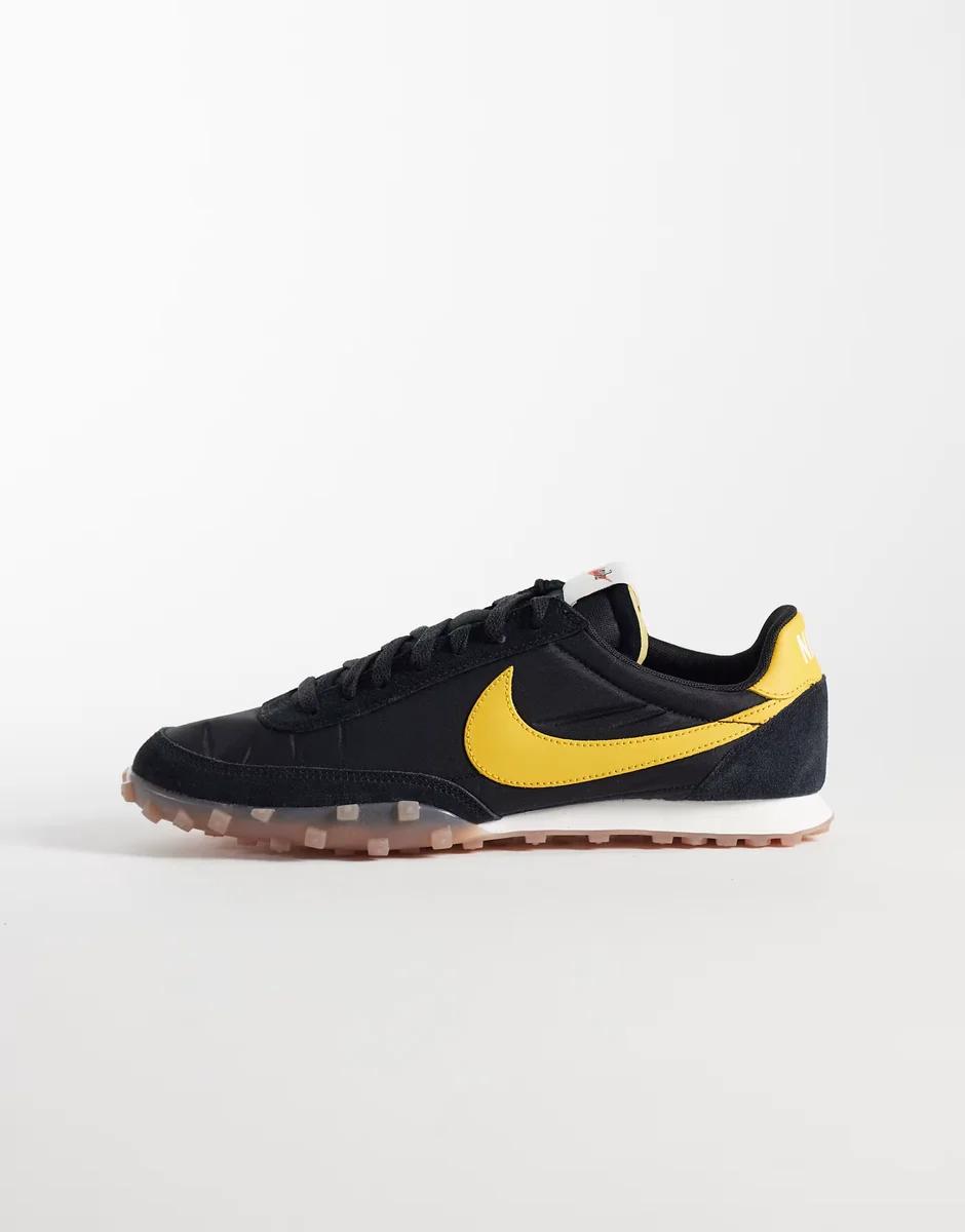 Nike Waffle Racer '26 – black and yellow sneakers
